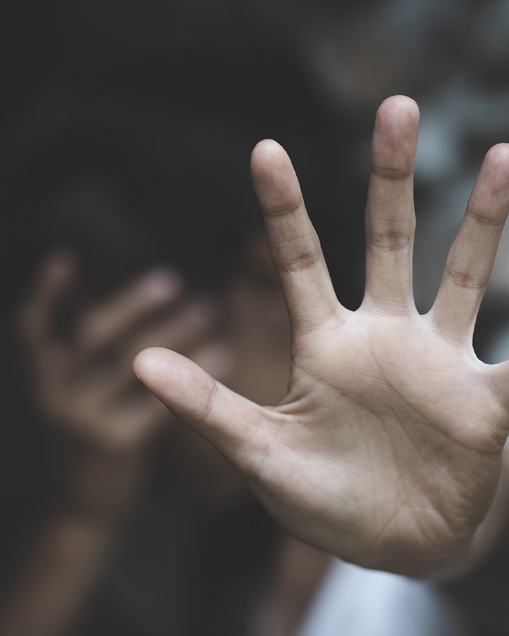 self-esteem-therapy-online Hand pushing away low self-esteem